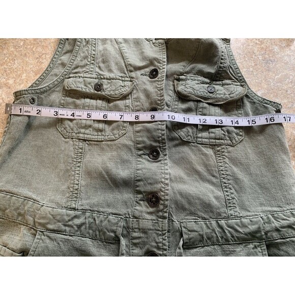 Marrakech Anthropology Green Baggy Sleeveless Multi Pocket Utility Romper XS - Picture 5 of 9
